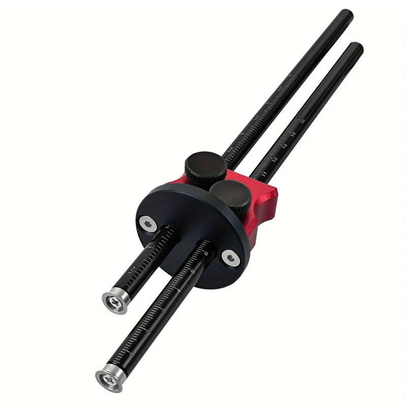 Double Head Wheel Marking Gauge Aluminum Parallel Line Drawing Tool Woodworking Marking Scriber Rule