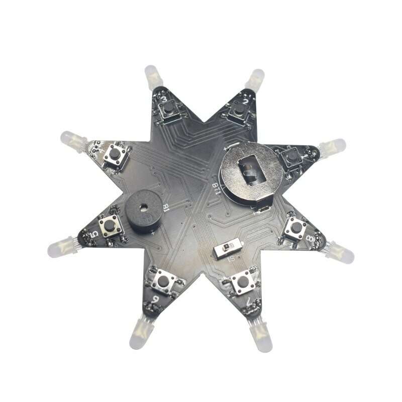 Color LED Octagonal Star Shape Christmas Tree Decoration Music Box Electronic Organ Keyboard DIY Ele