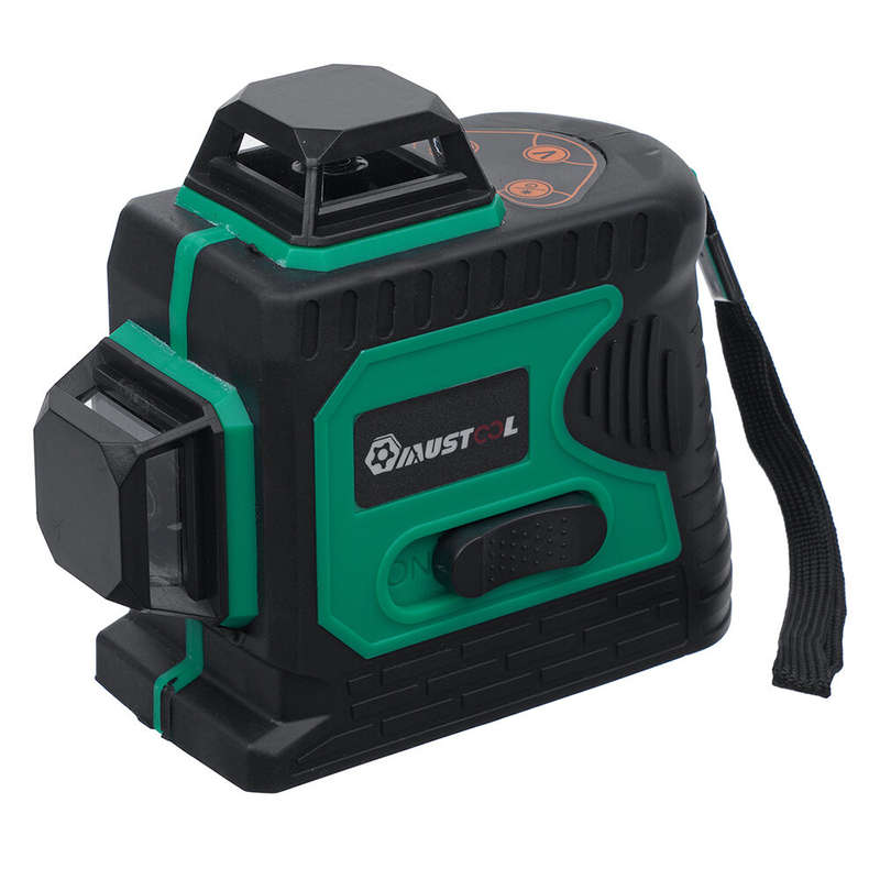 MUSTOOL 3D Green Auto Laser Level 12 Lines 360 Horizontal & Vertical Cross Build Tool Measuring Tool