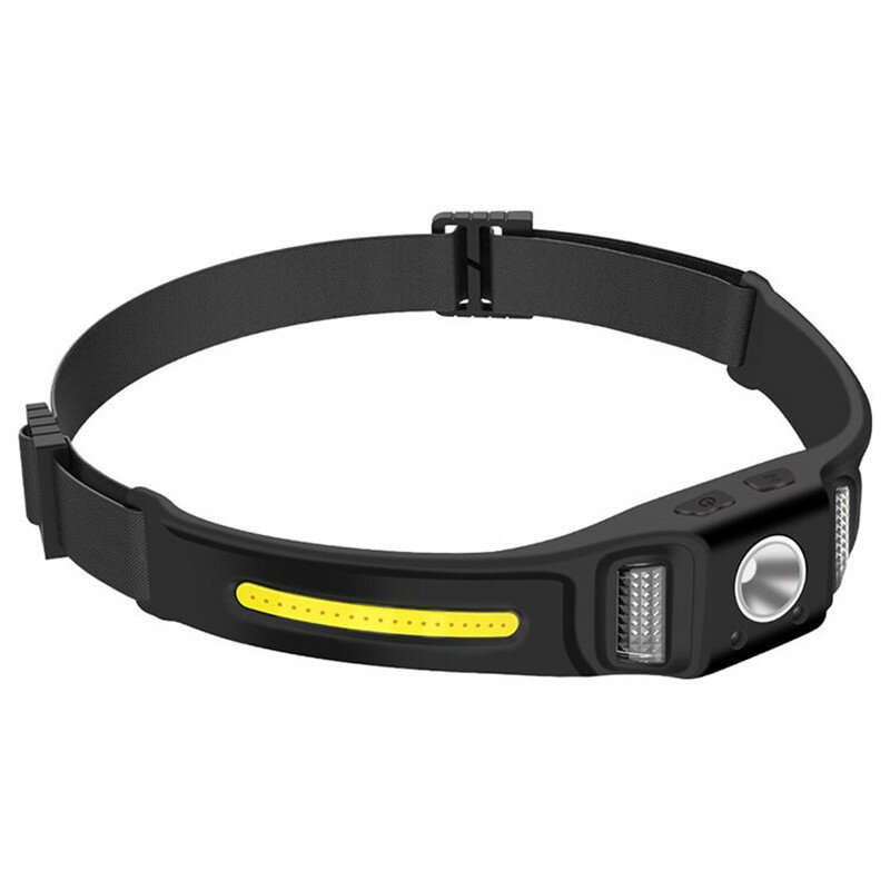 Smart Sensor 600 Lumens XPG+COB LED Headlamps Double Light Source Headlight With Safety Light Waterp