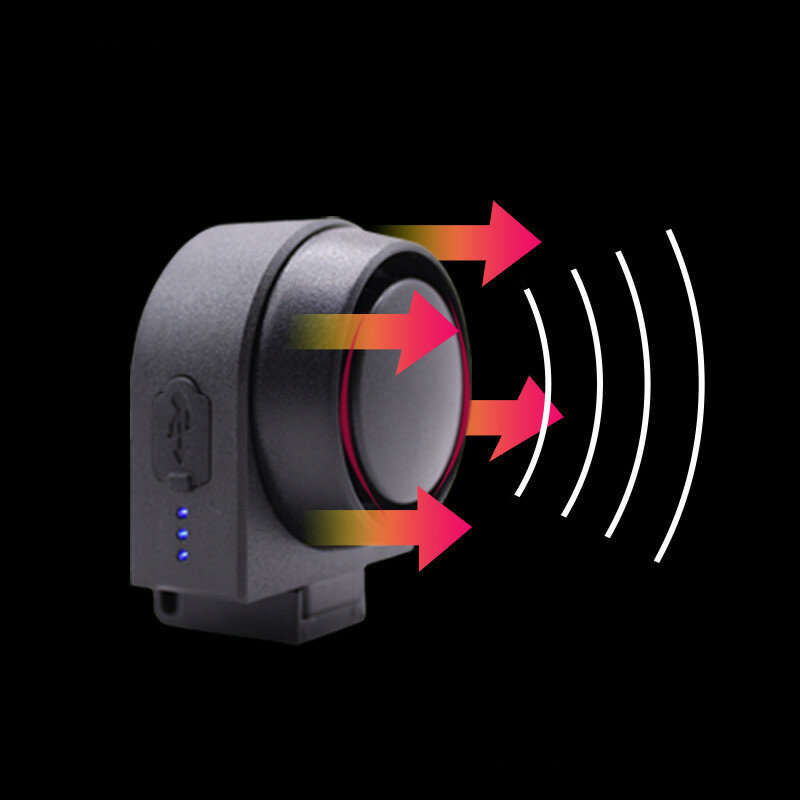 ANTUSI Wireless Bike Alarm 115dB Loud Anti-theft 400mAh USB Chargeable IPX5 Waterproof Electric Vibr