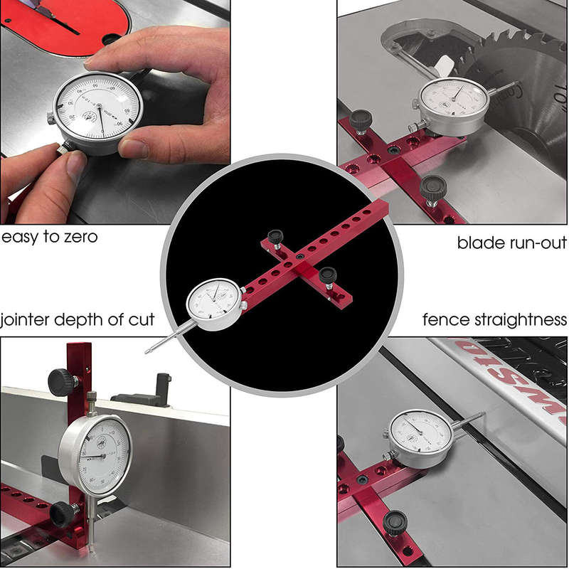 Table Saw Dial Indicator Gauge Tool with 22 Dial Indicator Tips Alignment System A-Line It Basic Kit