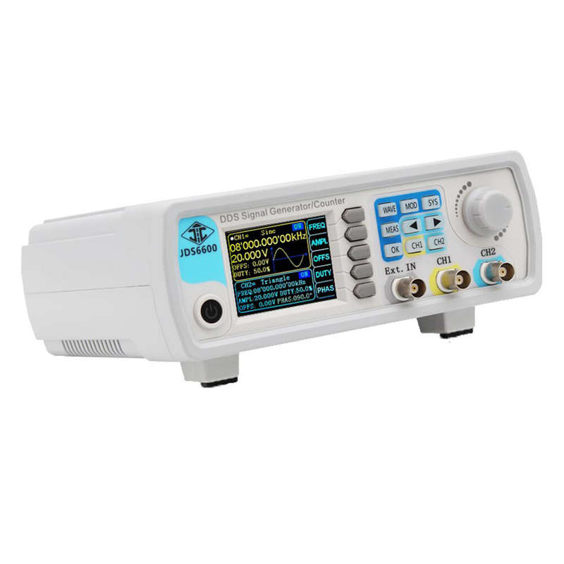 JUNTEK JDS6600 15/30/40/50/60MHz DDS Function Signal Generator/Source Dual/2-CH Frequency Meter Arbi