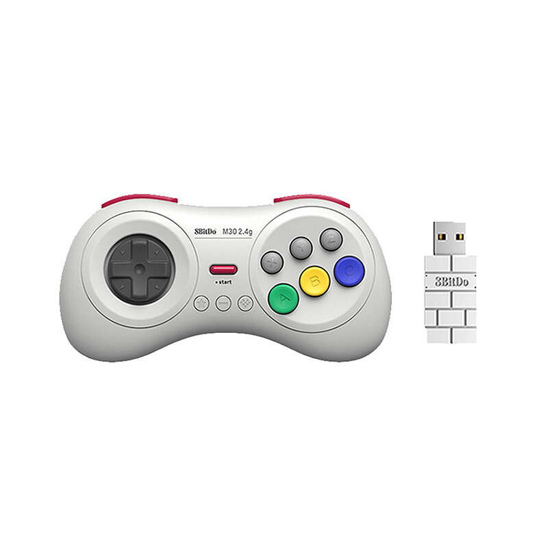 8BitDo M30 2.4G Wireless Game Controller 6-key Turbo Function Mini Gamepad for SEGA Genesis Mini and