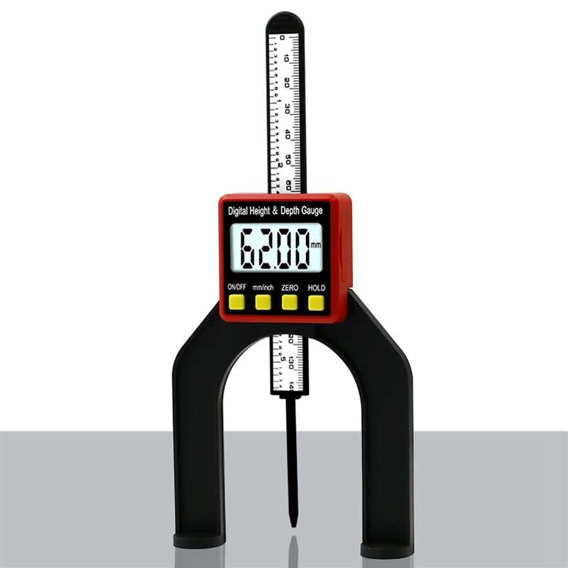 0-80MM LCD0.01MM Digital Height Depth Counting Depth Gauge Woodworking Depth Gauge Altimeter Woodwor
