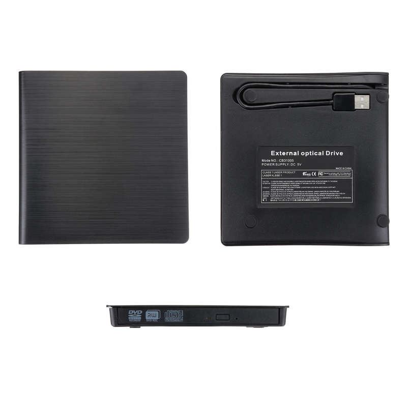 External USB 2.0 DVD RW CD Writer Slim Optical Drive Burner Reader Player For PC Laptop Business Off