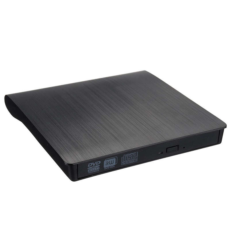 External USB 2.0 DVD RW CD Writer Slim Optical Drive Burner Reader Player For PC Laptop Business Off