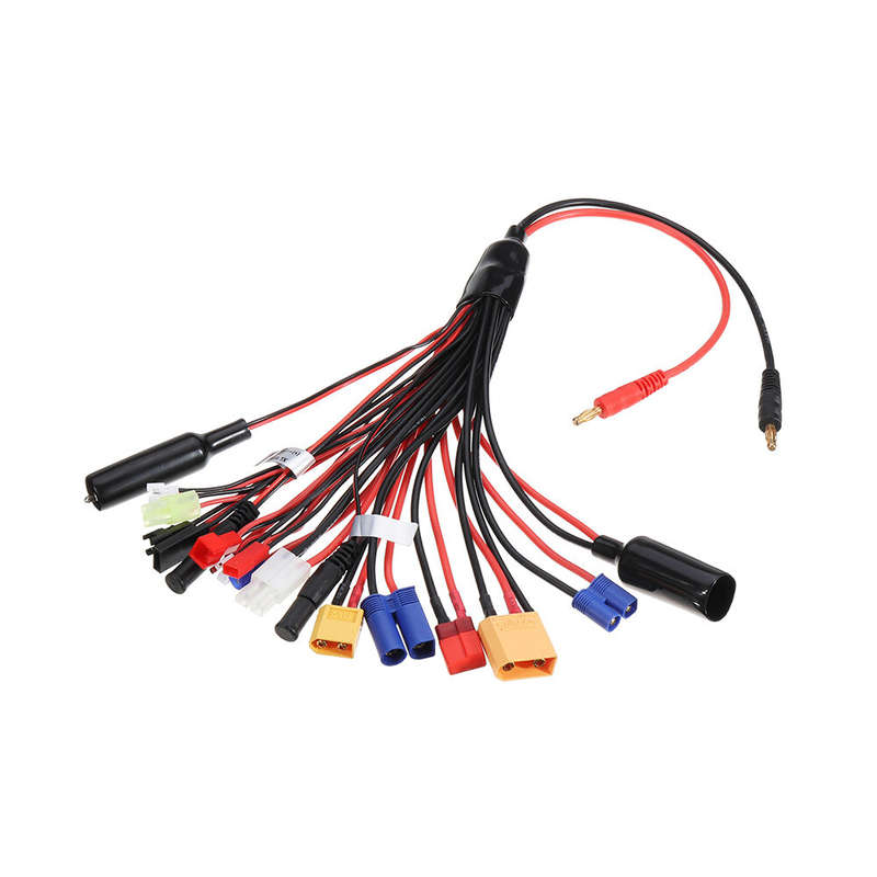 20 in 1 Multifunction Charger Cable 4mm Banana Pklug to XT60 XT90 EC3 EC5 Tamiya for B6 B6AC PL6 PL8
