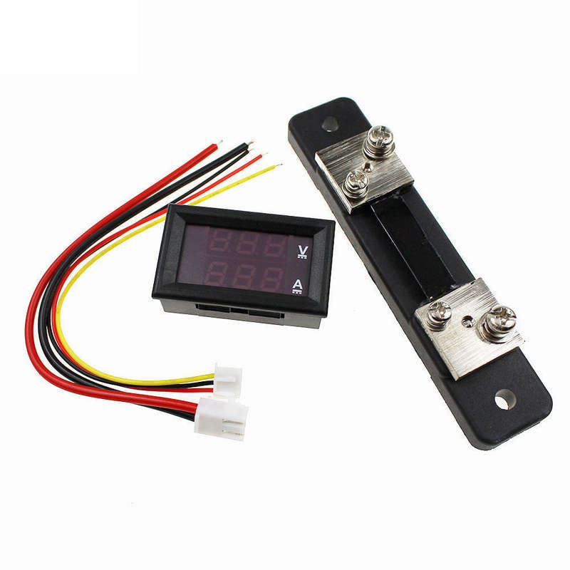 3pcs 0.56 Inch Blue Red Dual LED Display Mini Digital Voltmeter Ammeter DC 100V 100A Panel Amp Volt