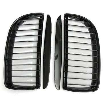Front Kidney Grille Grill Gloss Black For BMW E90 3-Series Sedan 2005-2008