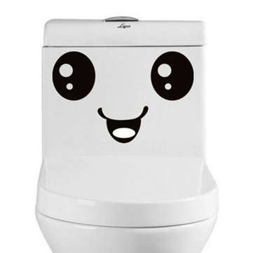 Cute Smiling Face Stickers Bathroom Waterproof Toilet Stickers Closestool Stickers