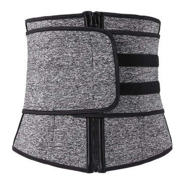 Women Neoprene Sauna Waist Trainer Sweat Belt Compression Trimmer Workout... (SIZE: S | COLOR: GREY)