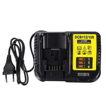 DCB112 Replacement Li-Ion Battery Charger for Dewalt (PLUG: UKPLUG)