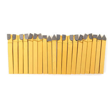 20pcs Metal Lathe Tool Set Carbide Tip Cutting Turning Boring Bit (SIZE: 3/8" | COLOR: YELLOW)