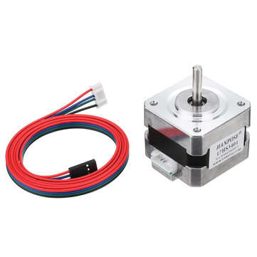 HANPOSE 17HS3401 34mm Nema 17 Stepper Motor 42 Motor 42BYGH 1.3A 28N.cm 4-lead for CNC 3D Printer