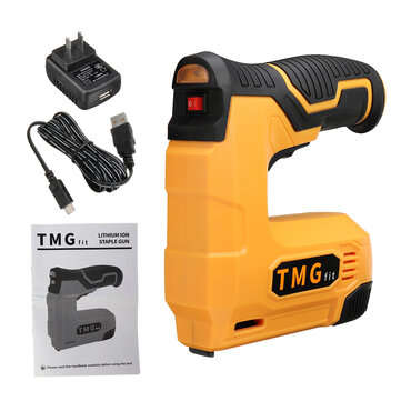 Cordless Portable Electric Tacker Guns Power Tools Electric Nail Guns Woodworking Tool (TYPE: C)