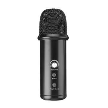 U18 USB Condenser Microphone with 4 Voice Changes and Echos Changes