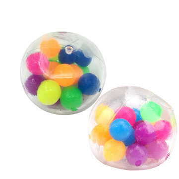 Stress Relief DNA Squeeze Balls Rainbow Stress Ball Clear Silicone Sensory Squeeze Balls for Stress-