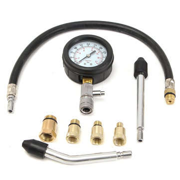 Pro Petrol Gas Engine Cylinder Compression Tester Oil Pressure Gauge Kit Motor Auto