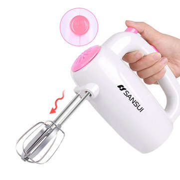 SANSUI S52 220V Mini Egg Beater Electric Mixer Hand-Held Egg Blender With 4 Different Type Stirrer