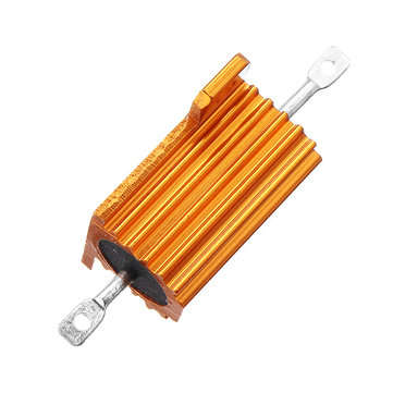 RX24 25W 15R 15RJ Metal Aluminum Case High Power Resistor Golden Metal Shell Case Heatsink Resistanc