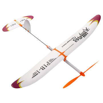 P1B-1 Rubber Band Powered Airplane Hand Launch Level Elastic Powered RC Aircraft DIY Assembly Sky Vo