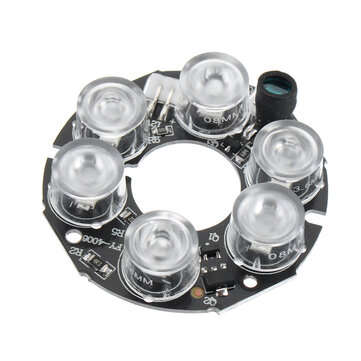 IR LED Infrared Light Board for CCTV Camera Night Vision 30-40M 6*Array LED White 2.5W DC12V