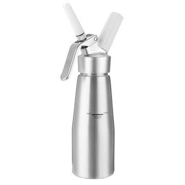 500ml Smart Aluminum Cream Foamer Botter Dispenser Coffee Dessert Cake DIY Bake T... (COLOR: SILVER)