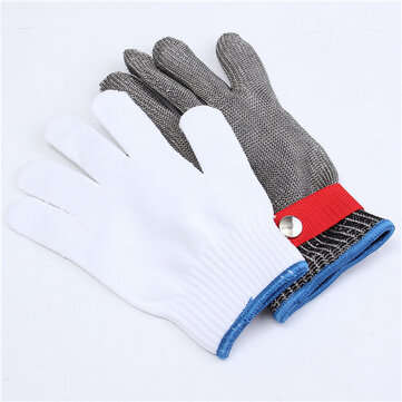 Safety Cut Stab Resistant Stainless Steel Metal Mesh Gloves Grade 5
