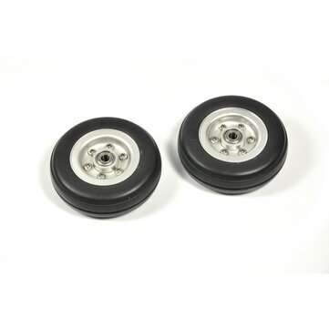 RC Wheels 2/2.25/2.75/3/3.5/3.75/4 Inch Black Rubber Tire Wheel Aluminum Hub for ... (INCH: 2.5INCH)
