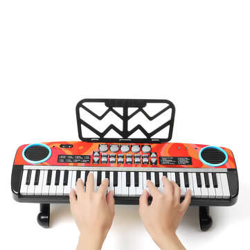 Musical 49 Keys Electronic Keyboard Digital Piano LED Screen w/ Microphone