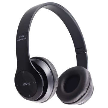 Bakeey P47 Wireless Headphones bluetooth 5.0 Headsets 9D HIFI Stereo Noise Cancell... (COLOR: BLACK)