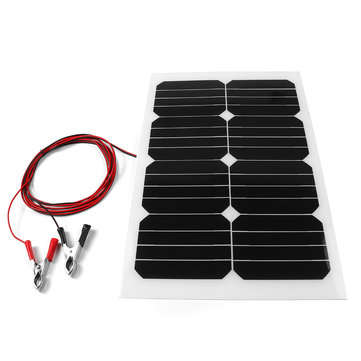 Elfeland SS-20W 12V Mono Semi-flexible Solar Panel With Sunpower Chip For Battery Charger Boats Ca