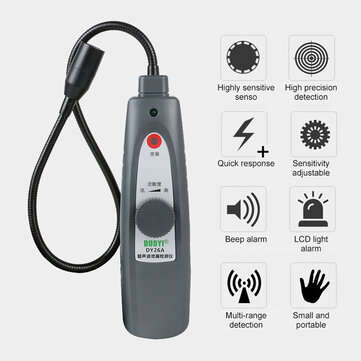 DUOYI DY26A Ultrasonic Leak Detector Tool Gas Water Leak Pressure Vacuum Probes Ultrasonic Transmitt
