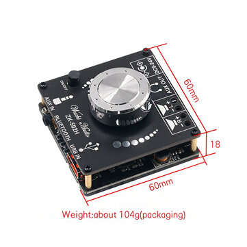 ZK-502H 50Wx2 TPA3116D2 HIFI 2.0 Stereo Bluetooth 5.0 Digital Power Amplifier Module