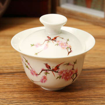 Chinese Kung Fu Ceramic Tea Set Chinese Style Tureen Tea Cup Tea Parts Teapo... (TYPE: PEACHBLOSSOM)