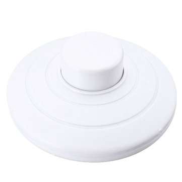 Foot Pedal Push Switch Inline Lamp Light Power On-off Control Footswitch AC250V (COLOR.: WHITE)