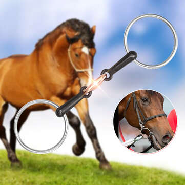 105/115/125mm Stainless Steel Horse Mouth Ring Jointed Bit Equestrian Snaffle (INCH: 5INCH)