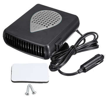 12V/24V 150W Car Portable Electric Heater Hot Heating Cooling F... (VOLTAGE: 24V | COLOR: BLACKGREY)
