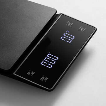 3kg/0.1g Sensitive Touch Kitchen Scale With Timer For Pour Over And Drip Coffee With LED Display