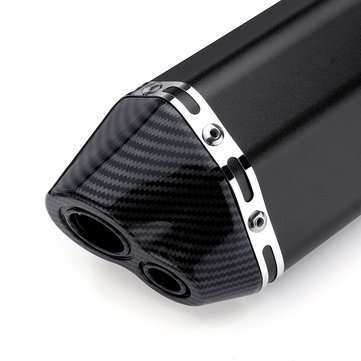 370mm Motorcycle Exhaust Muffler Tail Pipe Tips DB Killer Slip on 38-51mm Black