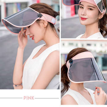 Sun Visor Women Hat Outdoor Sports Sun Protection Electric Scooter Riding Beach V... (COLOR.: PINK)