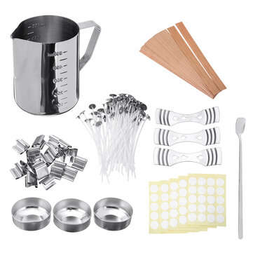 Candle Making Tool DIY Candle Material Stainless Steel Wax Pot Scale Wax Cup Set (TYPE: MIX14)