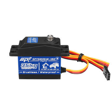 SPT Servo SPT5835W-180 35KG Large Torque Brushless Motor Metal Gear Waterproof Digital Servo for 1:8