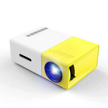 YG-300 LCD LED Mini Projector 400-600 Lumens 320x240 800:1 Support 1080P Portable ... (PLUG: USPLUG)