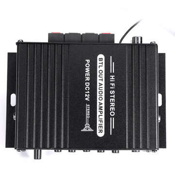 AK9 40W Mini bluetooth Car Audio Power Amplifier HIFI Digital AMP FM Radio SD Card U Disk AUX Input