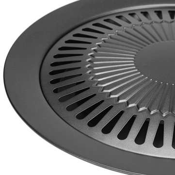 Smokeless Stovetop BBQ Grill Pan Stainless steel Card Type Non-stick Cooking Pan Round Shape Ceramic