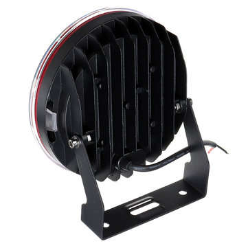 1Pcs LED 9-32V IP68 6000K 105W 6000LM Motorcycle Car ATV Headlights Red 7Inch