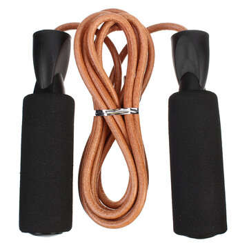 2.7m Leather Jump Ropes Adjustable Skipping Rope Fitness Training Sport