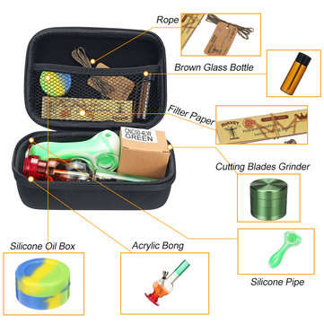 8 IN 1 Multifunctional Smoking Box Set Rolling Set Herb Grinder Hoookah Pipe for Smoker